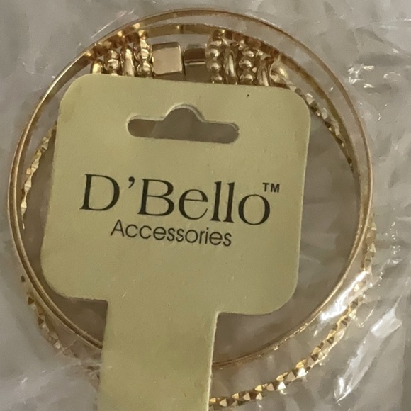PRETTY D’BELLO GOLD TONE 3 PIECE BANGLE SET - Picture 1 of 3